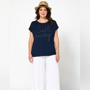 W5 Deep Blue 'Sail Away' Tee